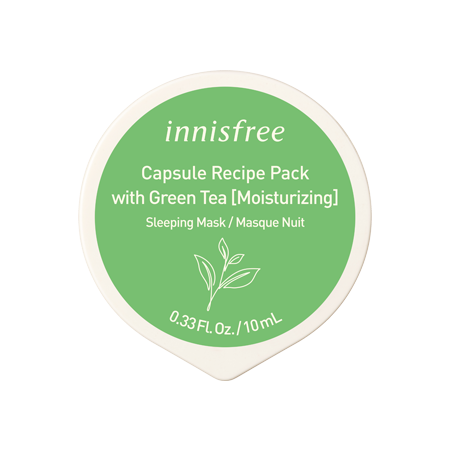 Капсульная охлаждающая ночная маска Innisfree Capsule Recipe Pack # Green Tea - Cool Sleeping Pack - фото 11085