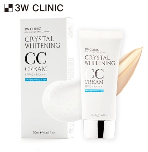 Осветляющий СС крем для лица 3W Clinic Crystal Whitening CC Cream SPF 50 PA - фото 11211
