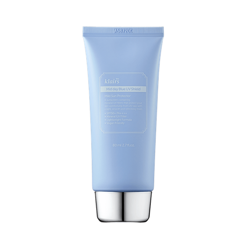 Солнцезащитный крем для чувствительной кожи Klairs Mid Day Blue UV Shield SPF 50+ PA++++ 80 мл - фото 12306