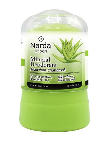 Кристаллический дезодорант Narda Mineral deodorant aloe vera "Алоэ вера" 45 гр - фото 13625