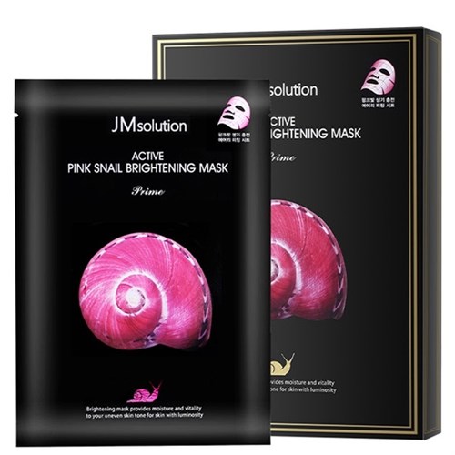 Осветляющая маска с муцином улитки JM Solution Active Pink Snail Brightening Mask Prime - фото 14294