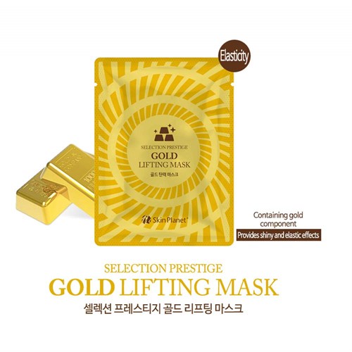 Тканевая маска с лифтинг-эффектом Skin Planet Gold Lifting Mask - фото 14350