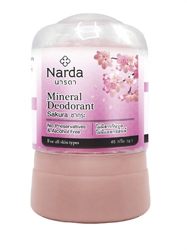 Кристаллический дезодорант Сакура Narda Mineral deodorant Sakura 45г - фото 15009