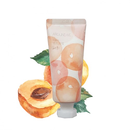 Крем для рук персик Welcos Around Me Perfumed Hand Cream Peach 60гр - фото 16008