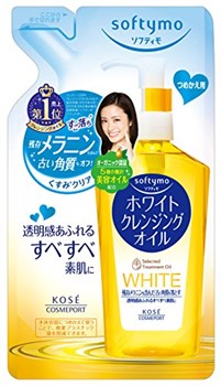 Очищающее гидрофильное масло для снятия макияжа с отбеливающим эффектом Kose Cosmeport "SOFTYMO" с апельсиновым маслом 200мл запаска - фото 4855