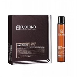 Филлер для восстановления поврежденных волос Floland Premium Keratin Change Ampoule (13 мл*10) - фото 6281
