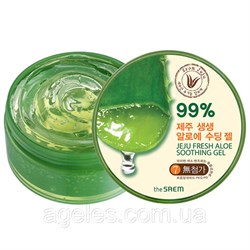 Универсальный увлажняющий гель с алоэ The Saem Jeju Fresh Aloe Soothing Gel 99% 300мл - фото 6854