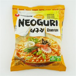 Лапша "Neoguri Ramyun" Среднеострая с морепродуктами, 120гр (мягк.уп) - фото 7769