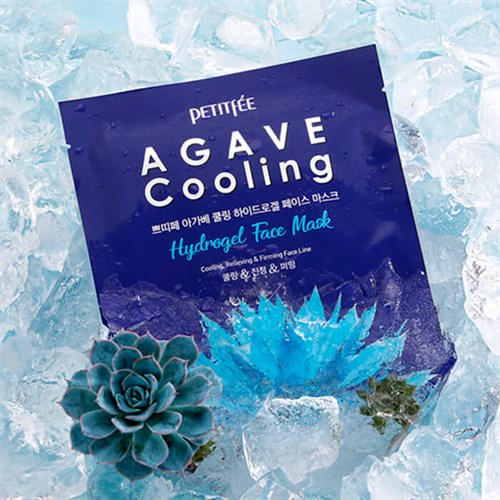 Гидрогелевая маска для лица с агавой Petitfee Agave Cooling Hydrogel Face Mask - фото 9264