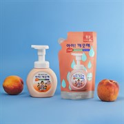 Пенное мыло для рук CJ Lion Ai - Kekute с ароматом персика, флакон, 250 мл