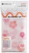 Мочалка для душа Clean&Beauty White Pattern Shower Towel 28х95